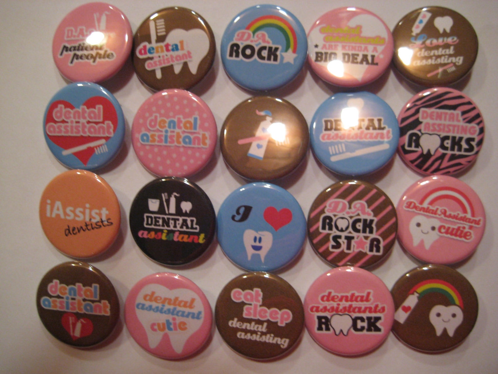 Dental Assistant Pin Back Button Party Favors 1.25 Inch Etsy