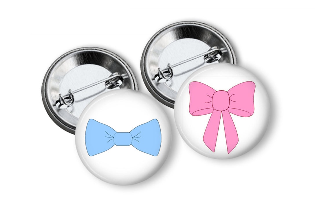 BowTies and Bows Gender Reveal Party Party Favors Set 1.25 or Etsy