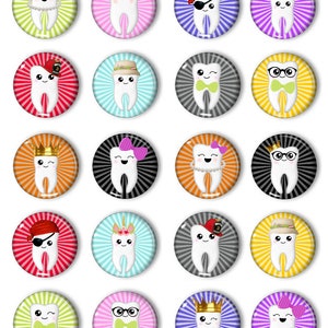 Happy Teeth Dental Pins Dental Assistant Pins 1.25 or 1.75 inch pinback buttons Dental Hygienist Buttons Student reward Gift image 2