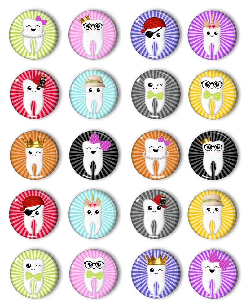 Happy Teeth Dental Pins Dental Assistant Pins 1.25 or 1.75 inch pinback buttons Dental Hygienist Buttons Student reward Gift image 2