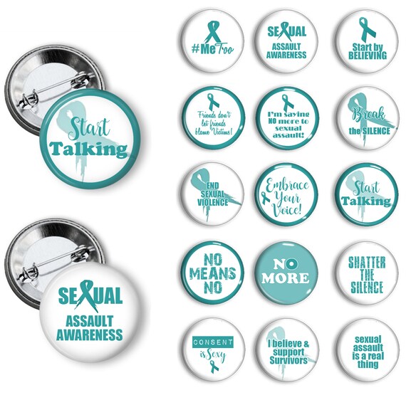 Sexual Assault Awareness Pins 1.25 Inch Pinback Buttons Sexual - Etsy
