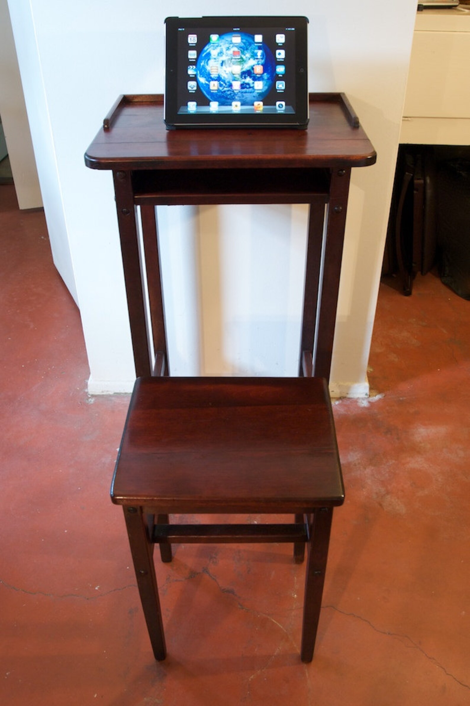 Antique Mahogany Betumal Telephone Stand Etsy