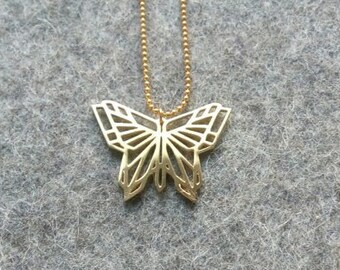 Butterfly necklace in Gold