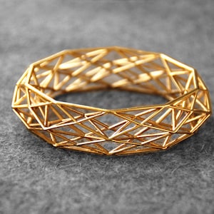 Gouden geometrische armband Constructionistisch, strak