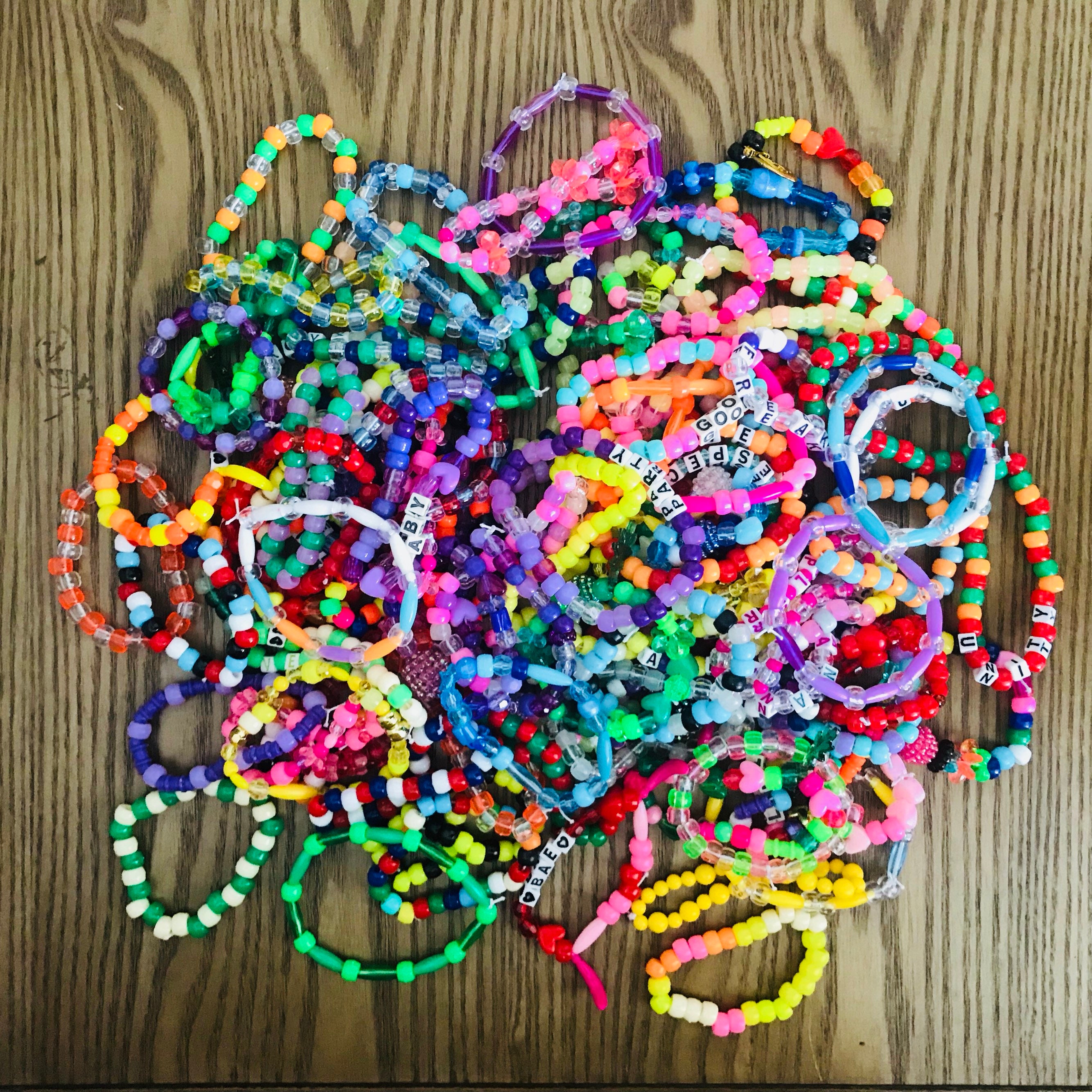 Jewelry :: Kandi bracelets lot of 5-100 friendship bracelets rave