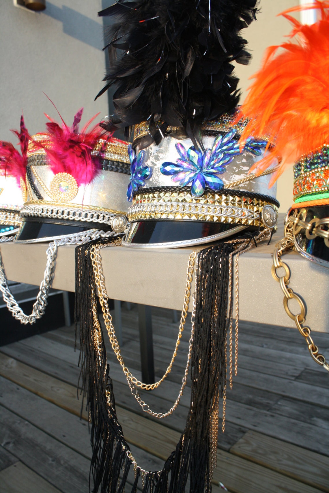 CUSTOM Marching Band Hat Festival Hat Feather Cap Burner Etsy