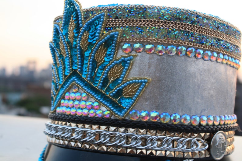 CUSTOM Marching Band Hat Festival Hat Feather Cap Burner Etsy