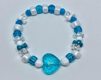 Heart Kandi Bracelet: Pony Bead Rave, EDC, Plur