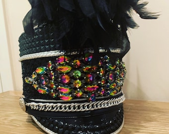Marching Band Hat for Festival Outfit for Theme Party Costume Hat for Band, Custom Band Hat, Burner Fashion , Majorette, Halloween warehouse