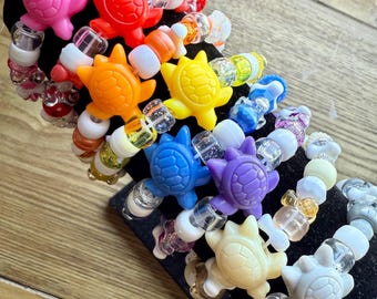 Turtle Kandi Bracelet: Rave Festival Pony Bead Jewelry
