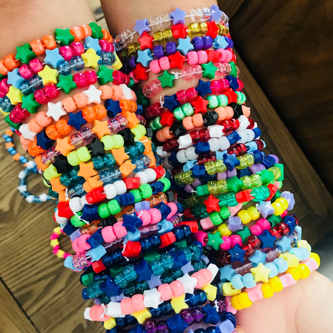 SINGLE Kandi Bracelet Colorful Beaded Rave Bracelets for Music Festivals /  Rave / Kandi Kit / Candy Bracelet / Pony Beads -  Finland
