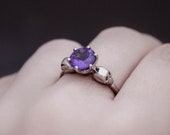 WANDA Skull Ring in Solid 14K White Gold, Size 6.5 / 54 / M1/2 - Gift for Her Ready to Ship