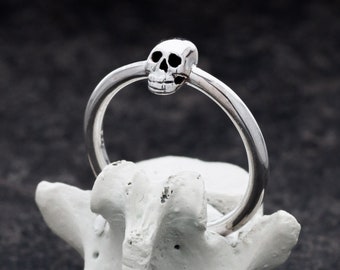 Tiny Memento Mori Ring, Cute Skull Ring - Ready to Ship