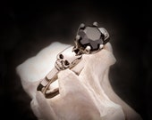 WANDIKA Skull Engagement Ring, Memento Mori, Goth Wedding - choose your stone, Anniversary, Gift For Her, Bridal