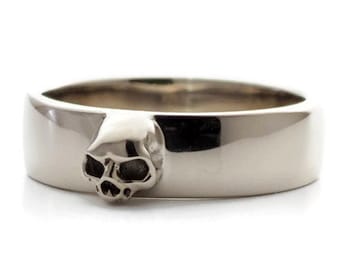 AMUN - Plain Wide Skull Ring - All Sizes