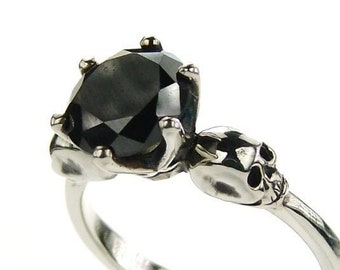 Remembrance Ring - WANDA - Size 6.5 / 53 / M - Ready to Ship - Memento Mori, Skull Ring for Her