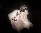 WANDIKA Skull Engagement Ring, Memento Mori, Goth Wedding - choose your stone, Anniversary, Gift For Her, Bridal