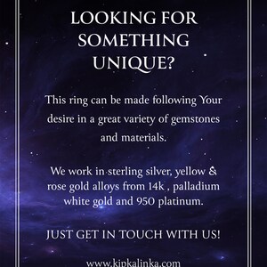 Elegant Goth-ring WANDA med giftgrön ädelsten bild 8