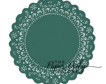 EMERALD GREEN PAPER Lace DOILIES4/" 6/" 8/" 10/"Christmas Green Color Doilies