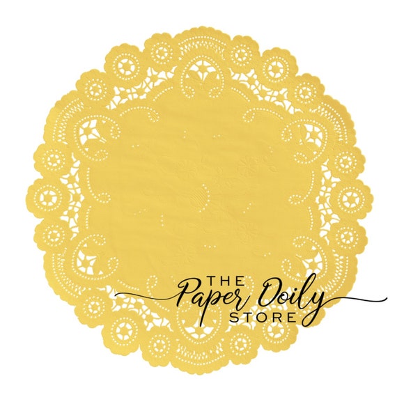 BUMBLEBEE YELLOW Paper Doilies French Lace 6 8 Etsy