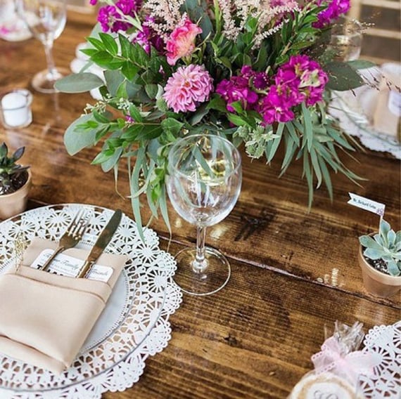 Lacy White Paper Charger 50 12" WHITE Cambridge PAPER DOILIES