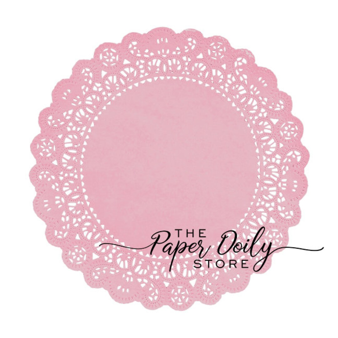 PINK Doilies Normandy 6 Size Pink Paper Doily, Pink Doily, Pink