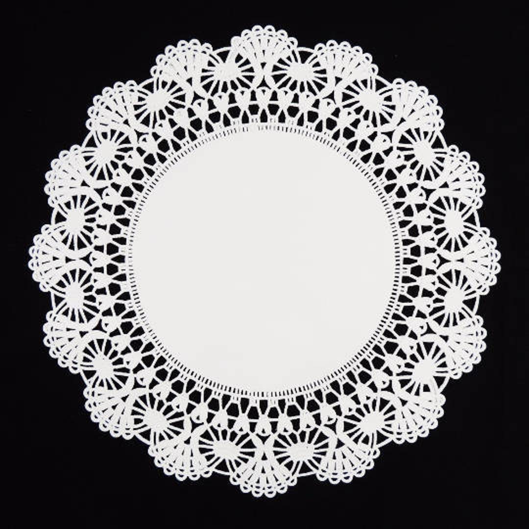 150 Pack Round White Paper Doilies for Crafts, Tableware Decor, Parties,  Wedding, Assorted Size Charger Plates for Cakes, Desserts (6.5, 8.5, and  10.5