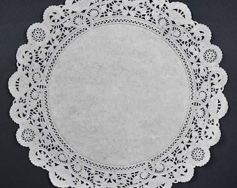 16" White Normandy Paper Doilies | Perfect for Table Centerpiece, Wedding Tables, Chargers, Placemats