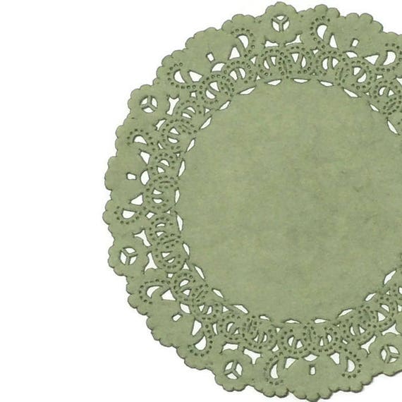 Paper Doilies SAGE GREEN 4" 5" 6" 8" 10" 12" 14" 16" Sizes Green