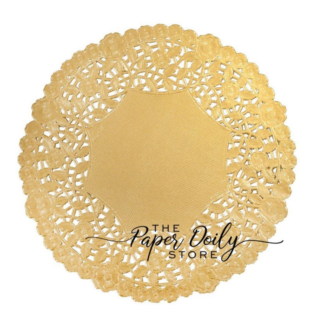 GOLD Paper PLACEMATS 12 GOLD Paper Doilies and Gold Etsy