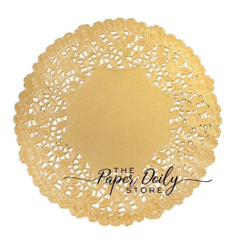 GOLD Paper PLACEMATS 12 GOLD Paper Doilies and Gold Etsy