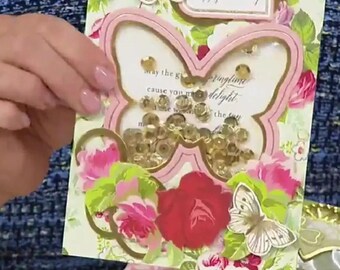 Anna Griffin SPRINGTIME SHAKER Card Kit - Makes 30 Cards *New*0300