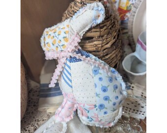 Debbe's Pastel Small VINTAGE QUILT Rabbit - Bunny!