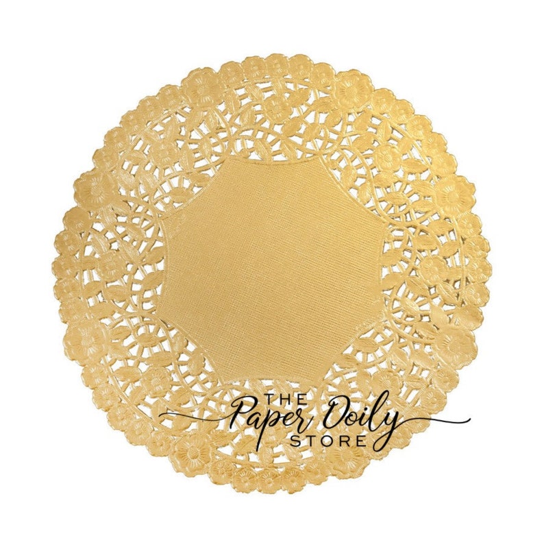 GOLD DOILIES 4 6 8 10 12 Sizes Etsy