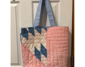 Upcycled Vintage QUILT Purse Tote! #3045