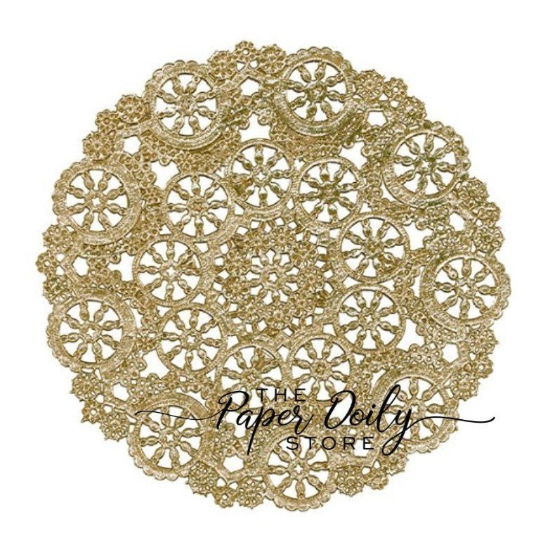 GOLD DOILIES 4 6 8 10 12 Sizes Etsy