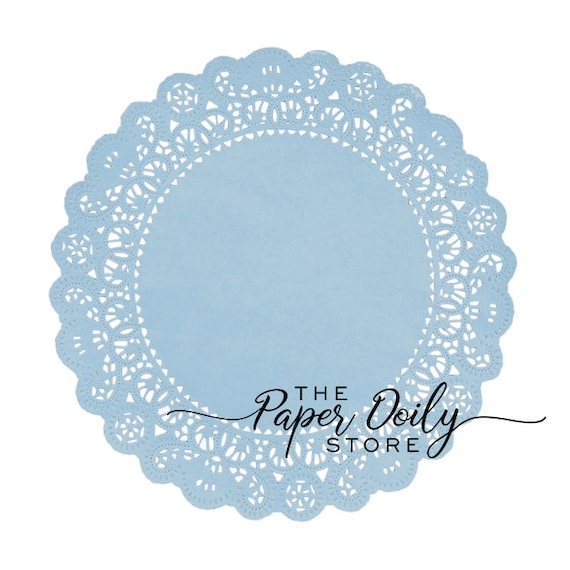 POWDER BLUE Paper Doilies Normandy | 4" 5" 6" 8" 10" 12" 14" 16" Round Sizes | Light Blue Paper Doilies, Light Blue Wedding, Blue Chargers Il_570xn