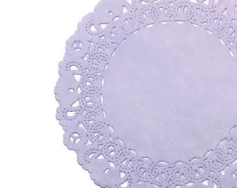 10 - 6" LAVENDER Paper Doilies | Light Purple Doily, Lilac Chargers, Lavender Doilies