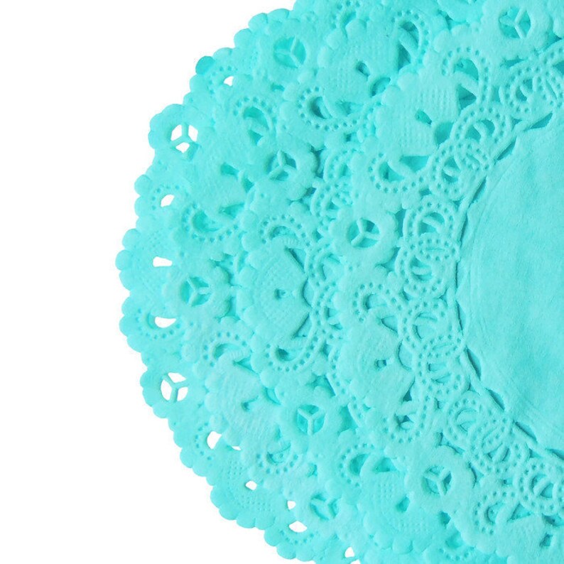 Blue Aqua Paper Doilies 4 5 6 8 Etsy