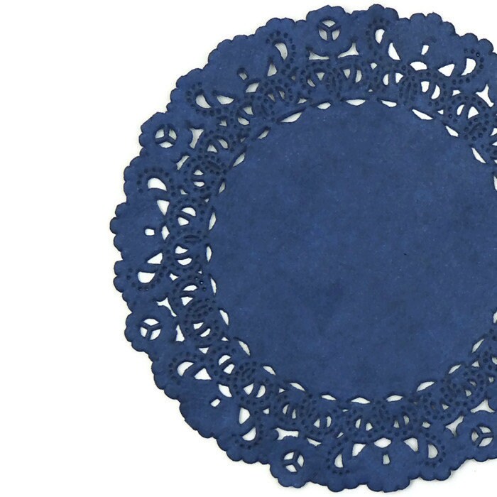 NAUTICAL NAVY BLUE Color Paper Doilies 4 5 Etsy