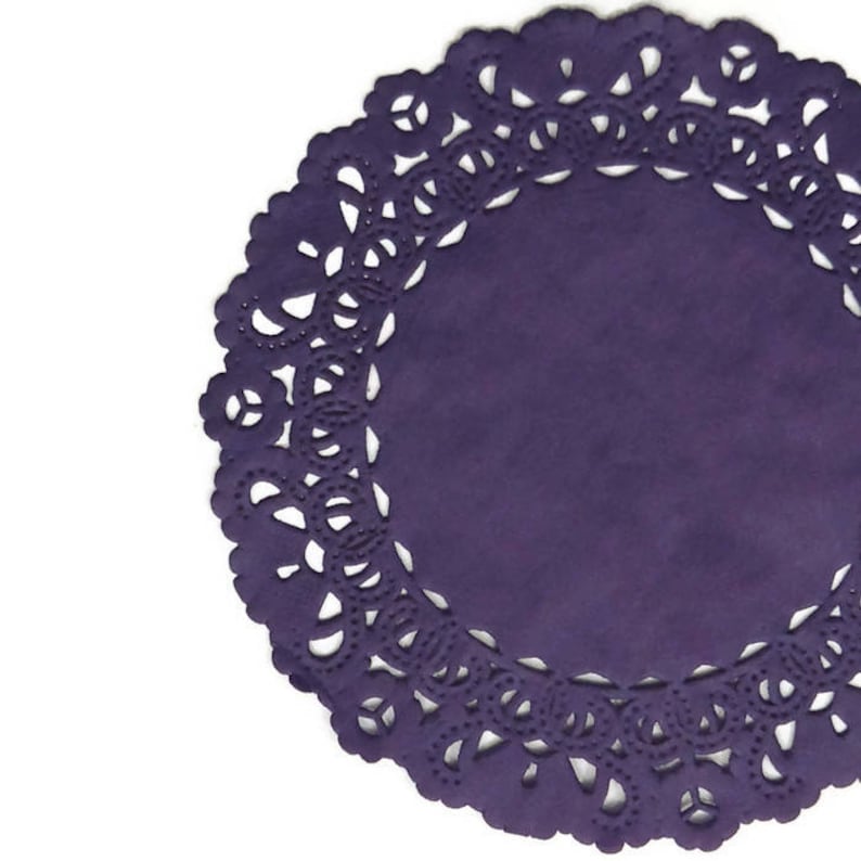 EGGPLANT PURPLE Paper Doilies 4 5 6 Etsy
