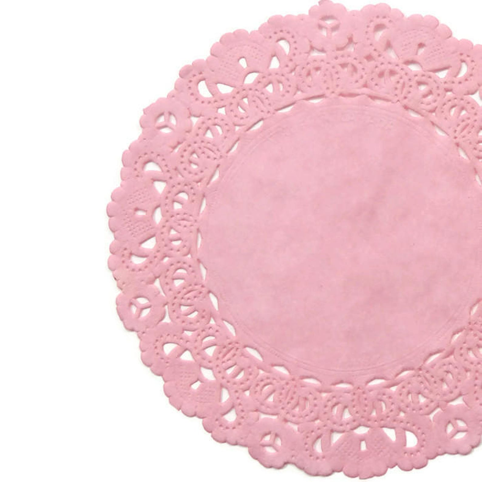 PINK Doilies Normandy 6 Size Pink Paper Doily Pink Etsy