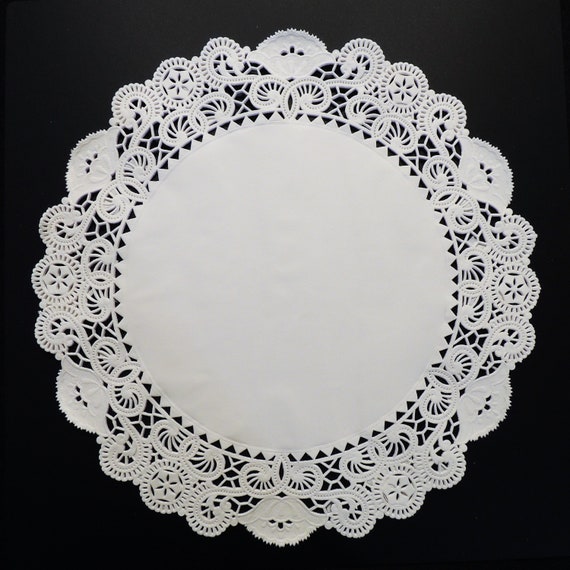 16" Off White PAPER Doilies Brooklace Centerpiece Doilies, Doily