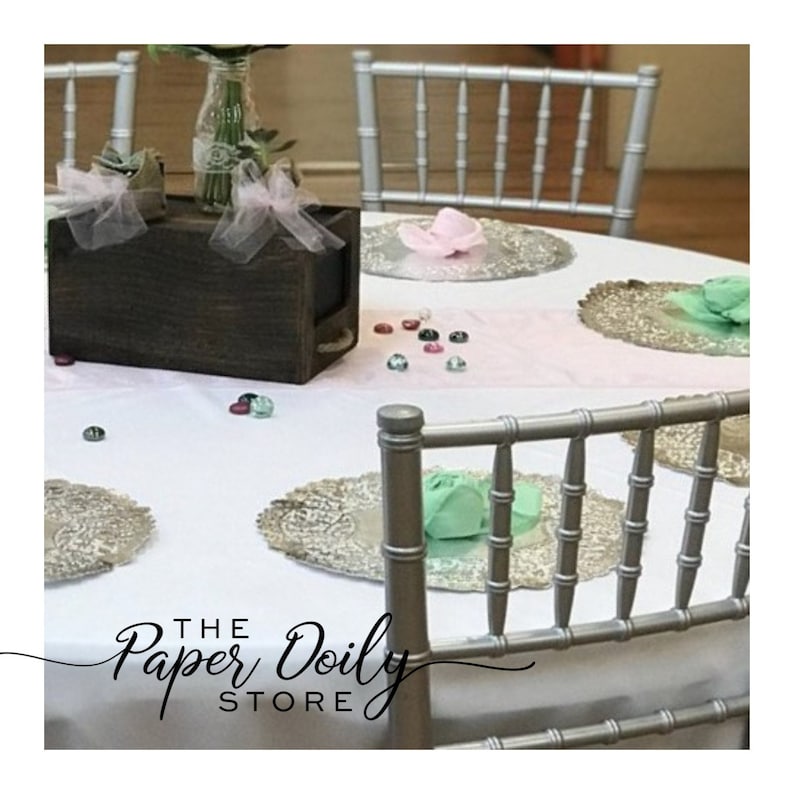 12 SILVER Charger Plate Doilies 25 50 75 100 125 Etsy