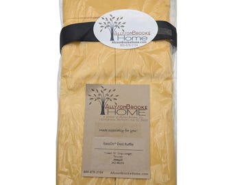 15" Drop Tailored Dust Ruffle Jonquil Yellow Allyson Brooke Home Queen EasyOn