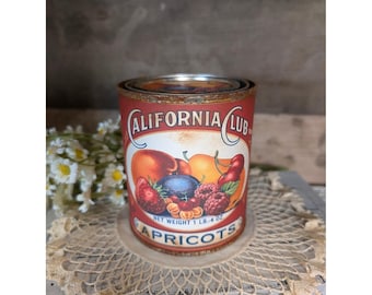 California Club APRICOTS Lata oxidada de inspiración vintage - Pinta - Decoración estilo granja