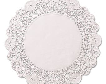 Vintage PAPER DOILIES | Brooklace 4", 5", 6", 8", 9", 12" Sizes | Rustic Wedding Invitation, Large Paper Chargers