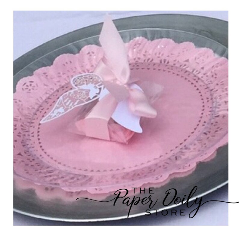 PINK Doilies Normandy 6 Size Pink Paper Doily Pink Etsy