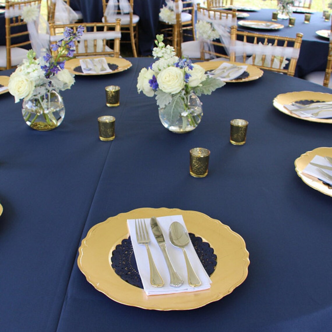 NAVY BLUE Paper Doilies Normandy 4 5 6 Etsy