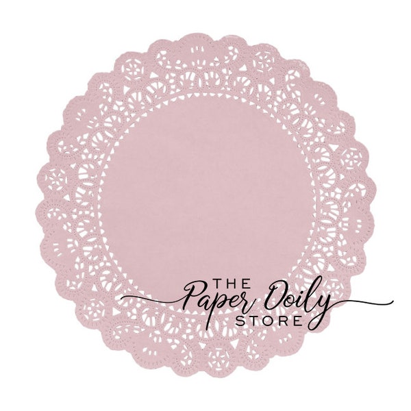 POWDER PINK Paper Doilies | 4" 5" 6" 8" 10" Size | Pink Doilies, Light Pink Paper Doily, Pink Chargers, Misty Pink